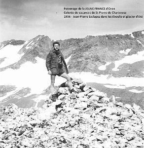 COLO JEUNE FRANCE 1956 J.P. Esclapez dans les eboulis et glacier vd'ete